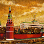 Картина янтарная "Большой Кремлевский дворец" 60х80 см, фотография 2. Интернет-магазин ЛАВКА ПОДАРКОВ