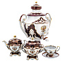 Самовар фарфоровый 7 л с сервизом на 6 персон "Герб РФ", фотография 2. Интернет-магазин ЛАВКА ПОДАРКОВ