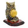 Статуэтка с янтарем "Филин на пне", фотография 1. Интернет-магазин ЛАВКА ПОДАРКОВ