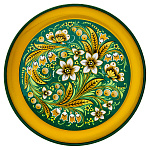 0034498  Хохлома ПАННО-ТАРЕЛКА ландыши на зел 210*21  18040210021