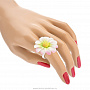 Кольцо "Цветы" с фарфоровой лепкой (в ассортименте), фотография 2. Интернет-магазин ЛАВКА ПОДАРКОВ