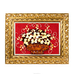 Картина янтарная "Лилии в корзине" 72 х 58 см