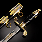 0011448 Златоуст Оружие сувенирное КОРТИК "Армейский" золоченый с разделкой