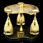 24255 Златоуст Набор БАРНЫЙ::3 рюмки на стойке в ПУ  Змеевик SUV 0266