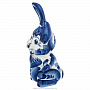 Статуэтка "Приветливый кролик". Гжель, фотография 2. Интернет-магазин ЛАВКА ПОДАРКОВ