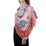  Сувенирный платок РУС.ЧУГУННОЕ ЛИТЬЕ 90*90см состав:шелк70% вискоза30% МД НиныРучкиной