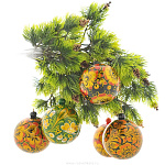 0021051 Хохлома Новогодняя игрушка "Шар"  В/К