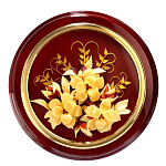 0055229-НП Янтарное ПАННО цветы d=50см