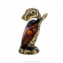Статуэтка с янтарем "Змея с сердцем", фотография 2. Интернет-магазин ЛАВКА ПОДАРКОВ