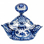 Конфетница "Дама". Гжель, фотография 4. Интернет-магазин ЛАВКА ПОДАРКОВ