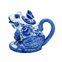 Чайник коллекционный "Лягушка". Гжель, фотография 4. Интернет-магазин ЛАВКА ПОДАРКОВ