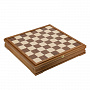 Игровой набор с шахматами из массива черного дуба 48х48 см, фотография 16. Интернет-магазин ЛАВКА ПОДАРКОВ