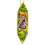 0074769-КРАСНАЯ ШАПОЧКА  Сувенир НОВОГОДНЯЯ ИГРУШКА "КОНФЕТА" (фарфор)  2*3*11,5см