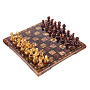 Шахматы с янтарными фигурами 28х28 см, фотография 1. Интернет-магазин ЛАВКА ПОДАРКОВ