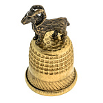 202590 Сувенир НАПЕРСТОК ОВЕН , желт,1,8*1,5см 