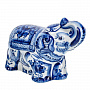 Фарфоровая статуэтка "Слон". Гжель, фотография 3. Интернет-магазин ЛАВКА ПОДАРКОВ
