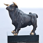 0022781 Бронза СКУЛЬПТУРА "ЗНАК ЗОДИАКА ТЕЛЕЦ" Авт.работа.