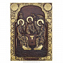 Деревянная резная икона "Святая Троица" 32х23 см, фотография 1. Интернет-магазин ЛАВКА ПОДАРКОВ
