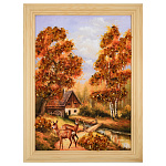 0076415-18*24 (15*21)см ПАННО настенной ПЕЙЗАЖ № 6 (янтарная крошка)