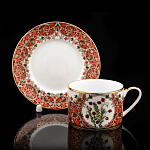 Чайная пара 300 мл "Клюква заповедная". Форма Соло. ИФЗ