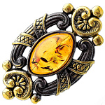 0045261/812.4 Брошь Маркиза (коньячный)