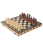 Шахматы складные резные и деревянными фигурами 50х50 см