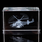 Лазерная графика. Куб "Вертолет боевой"