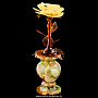Сувенир "Роза в вазе" (янтарь, оникс), фотография 4. Интернет-магазин ЛАВКА ПОДАРКОВ