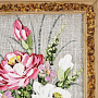 Панно в янтарной раме "Букет цветов" 27х18 см, фотография 2. Интернет-магазин ЛАВКА ПОДАРКОВ