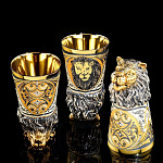 0036419 Златоуст Подарочные СТОПКИ-перевертыши "Львы" 3пр. в П/У (997/6)