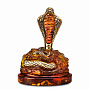 Змея Символ года 2025. Сувенир из бронзы и янтаря "Королевская кобра", фотография 4. Интернет-магазин ЛАВКА ПОДАРКОВ