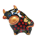0055897 Хохлома СИМВОЛ ГОДА 2021 Бык малый 6*6*4см (фарфор)