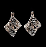 821683/сваровски-4--5г-сред.вес  Серебро 925* СЕРЬГИ вст.кристаллы Сваровски