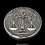 Сувенир из серебра Монета "Знаки Зодиака. Весы" , фотография 1. Интернет-магазин ЛАВКА ПОДАРКОВ