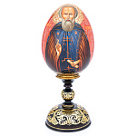 0059185/27см Яйцо пасхальное "СЕРГИЙ РАДОНЕЖСКИЙ" на подставке