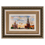 0072633 КАРТИНА НА ПЕРЛАМУТРЕ "МОСКВА. КРАСНАЯ ПЛОЩАДЬ" 40*30 см