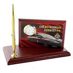 0036042  Настольный прибор ЧАСЫ+РУЧКА "СЛЕДСТВЕННЫЙ КОМИТЕТ"