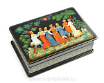 22327 Лаковая миниатюра Шкатулка "Хоровод" (АР Кузьменко) 12*8см (13р181)