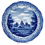  Гжель ТАРЕЛКА сувенирная"Летний пейзаж" 26см