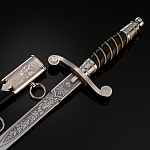 0050943 Златоуст Оружие сувенирное КОРТИК  никелиров., кожа, Никель, Золото, KRM