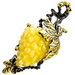 0049755/1109.4 Брошь Виноград Средний (белый)