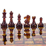 Шахматы с инкрустацией и фигурами из янтаря 30х30 см, фотография 3. Интернет-магазин ЛАВКА ПОДАРКОВ