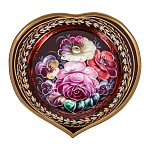 100591 Поднос с авторской росписью 17*16 см АА1809