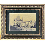 0046628/46*35см КАРТИНА сус.золото ХРАМ ХРИСТА СПАСИТЕЛЯ паспарту хаки двойной