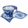 Чайная пара "Подарочная". Гжель, фотография 1. Интернет-магазин ЛАВКА ПОДАРКОВ