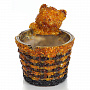 Скульптура-кашпо из янтаря "Кот в корзинке", фотография 7. Интернет-магазин ЛАВКА ПОДАРКОВ