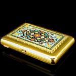 0040419 Серебро 875* ПОРТСИГАР Эмаль, позолота, в П/У 223,8