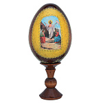 0029349-12,5см Сувенир ЯЙЦО пасхальное "РОЖДЕСТВО ХРИСТОВО!" на подставке (в ассортименте)  ВЕРНИСАЖ
