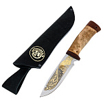 0016821Златоуст Оружие сувенирное НОЖ"Волк" с алюминием и позолотой (НС 21) (2052)