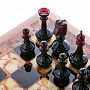 Шахматы с инкрустацией и фигурами из янтаря 45х45 см, фотография 4. Интернет-магазин ЛАВКА ПОДАРКОВ